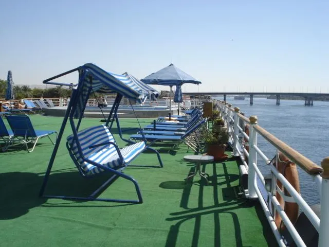 Sun deck of the Radamis II Nile Cruise Nile cruise